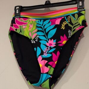 Trina Turk size 4 Colorful Floral high waist Women's Swim Bottom